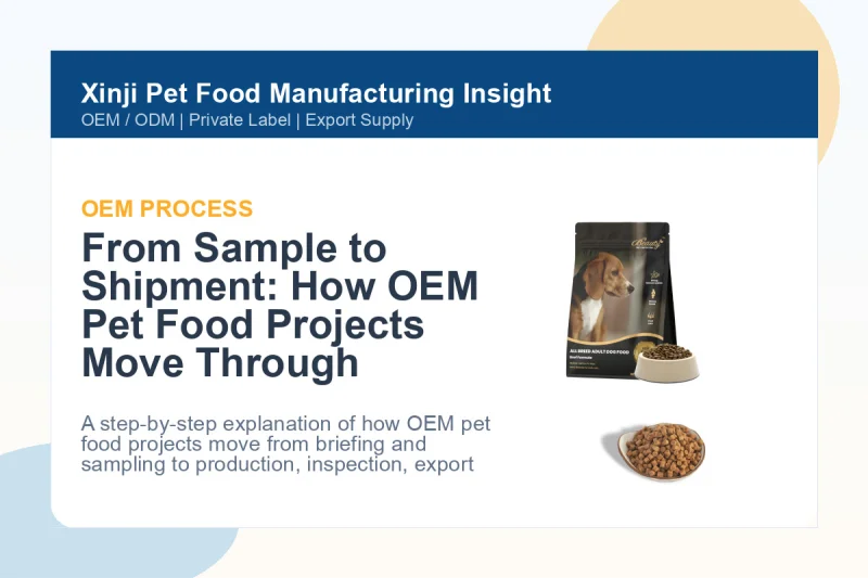 From Sample to Shipment: How OEM Pet Food Projects Move Through Production
