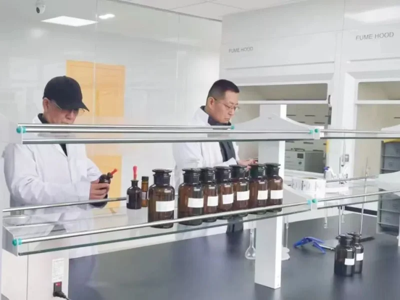 Xinji Biotech quality control laboratory inspection for veterinary product manufacturing