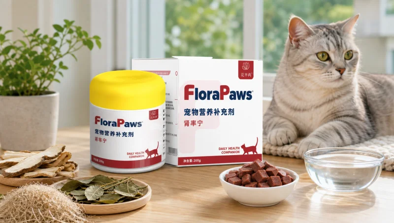Escena de masticables para bienestar urinario en gatos para compradores de marca privada