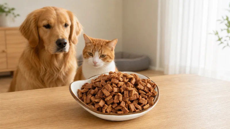 Gránulos de salmón para perros y gatos OEM: un SKU marino para gamas retail flexibles
